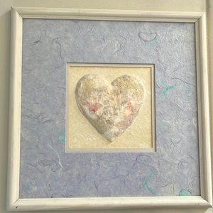 Fiber art , artist made wall art, paper fiber